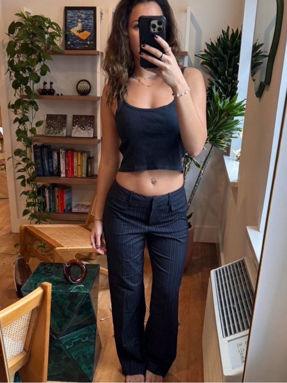 Pinstripe trousers